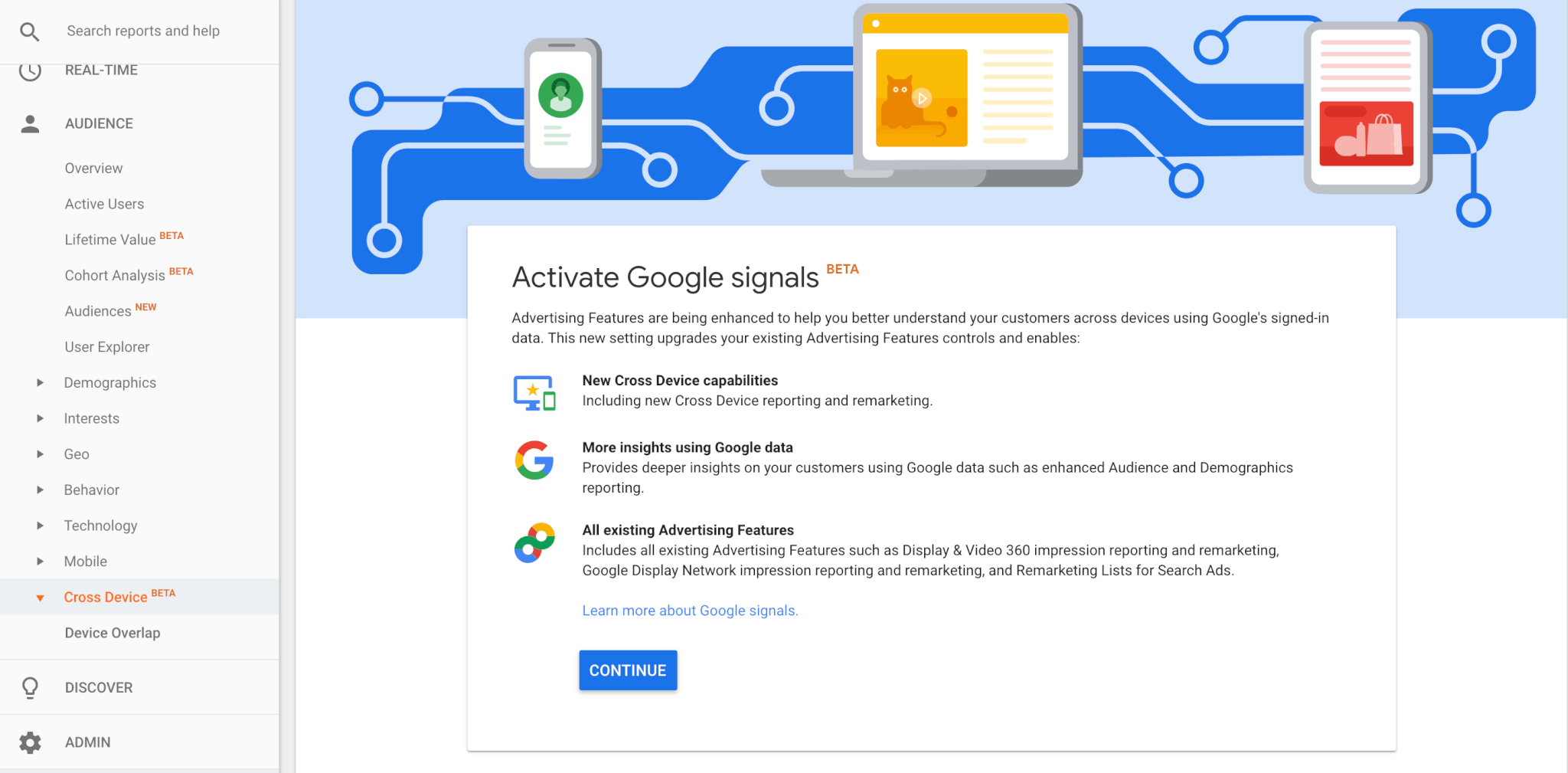 Setting up Google Signals